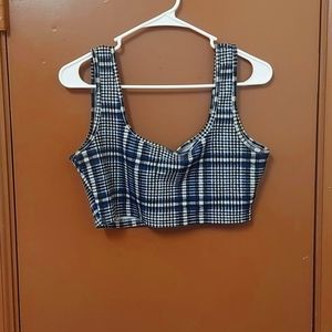 Plaid Cropped Tank Top